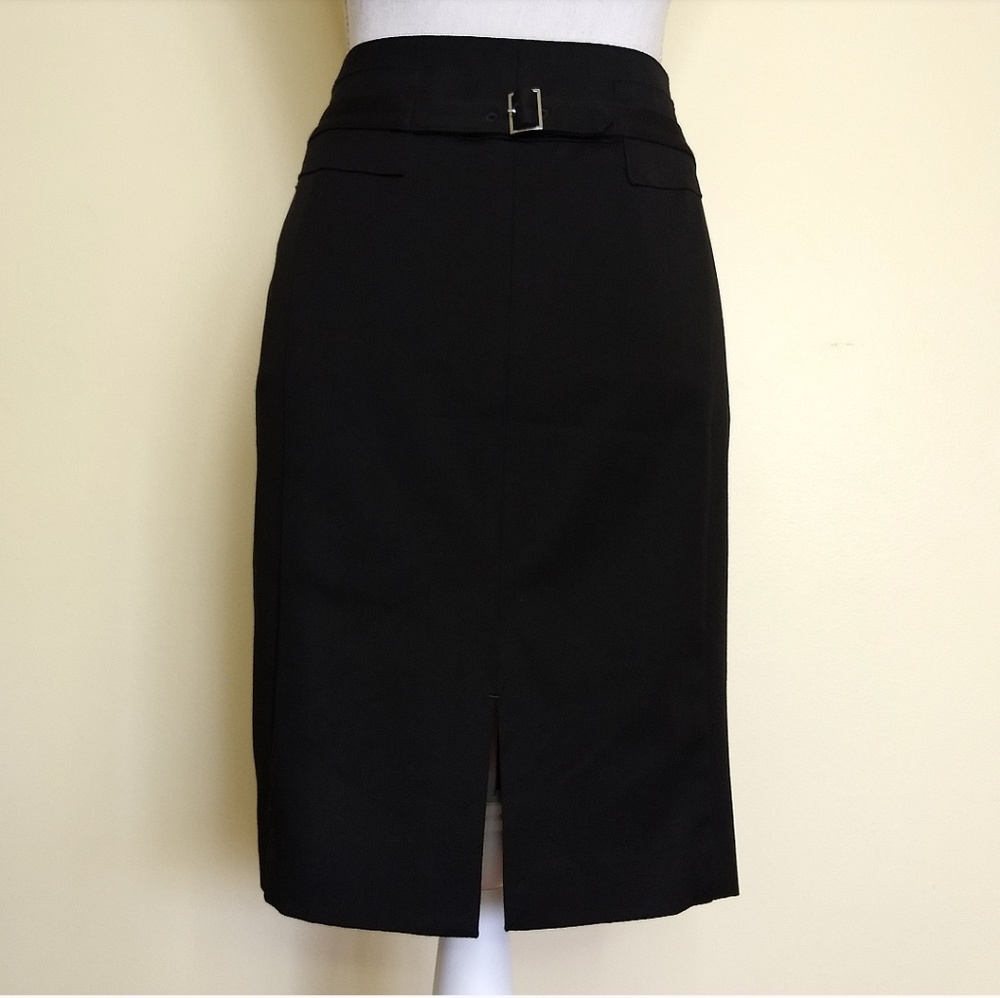 EXPRESS black buckle slit pencil skirt